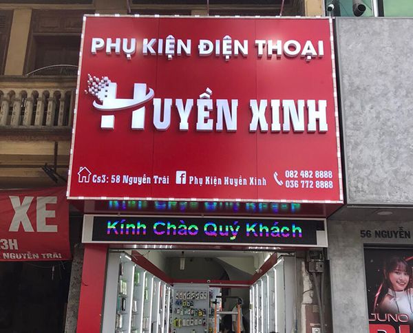 Bảng hiệu điện thoại tối giản