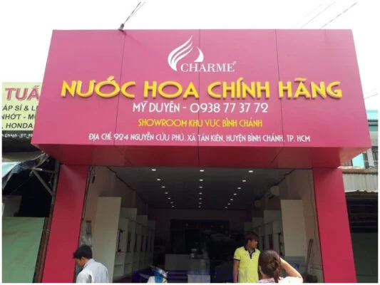 Các mẫu biển mặt dựng alu đẹp